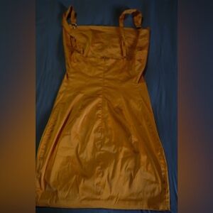 Oh polly satin mini dress in orange. Size 4/XS. Worn once- excellent condition.